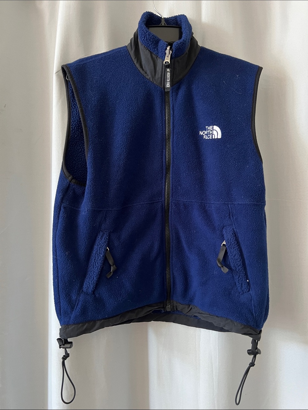 The North Face Navy Blue Kids Fleece Vest with Drawcord Hem